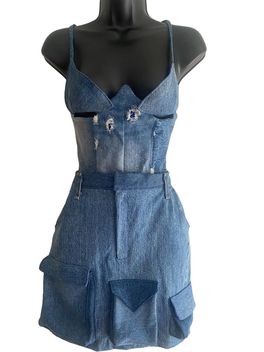 Denim Corset